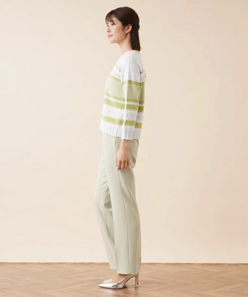 Leilian / レリアン ニット・セーター | 編地切替マルチボーダーニット | 詳細5