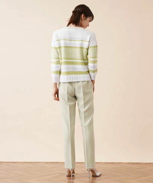 Leilian / レリアン ニット・セーター | 編地切替マルチボーダーニット | 詳細6