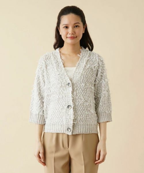 Leilian / レリアン カーディガン・ボレロ | ミックスニットカーディガン | 詳細4