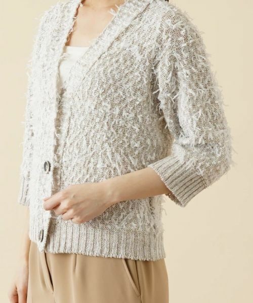 Leilian / レリアン カーディガン・ボレロ | ミックスニットカーディガン | 詳細9