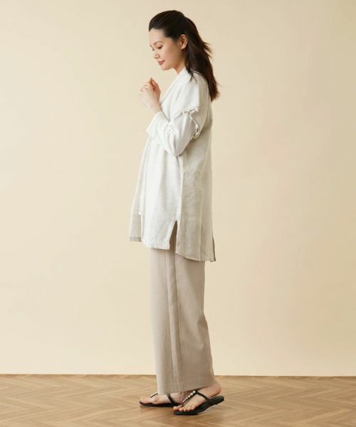 Leilian / レリアン テーラードジャケット | 異素材切替ロングベスト | 詳細2