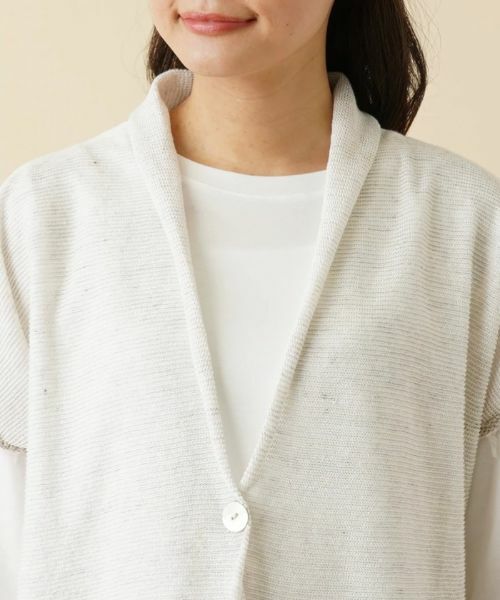 Leilian / レリアン テーラードジャケット | 異素材切替ロングベスト | 詳細7