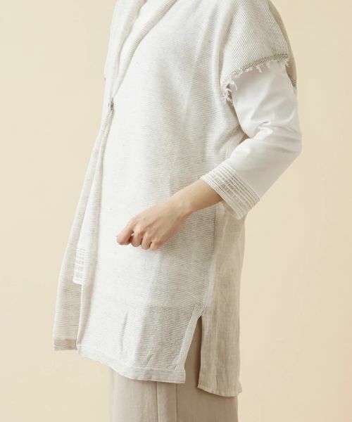 Leilian / レリアン テーラードジャケット | 異素材切替ロングベスト | 詳細9