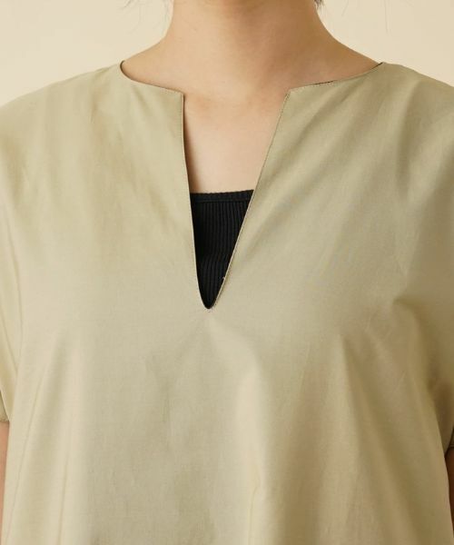 Leilian / レリアン ドレス | プリント切替キーネックワンピース | 詳細7