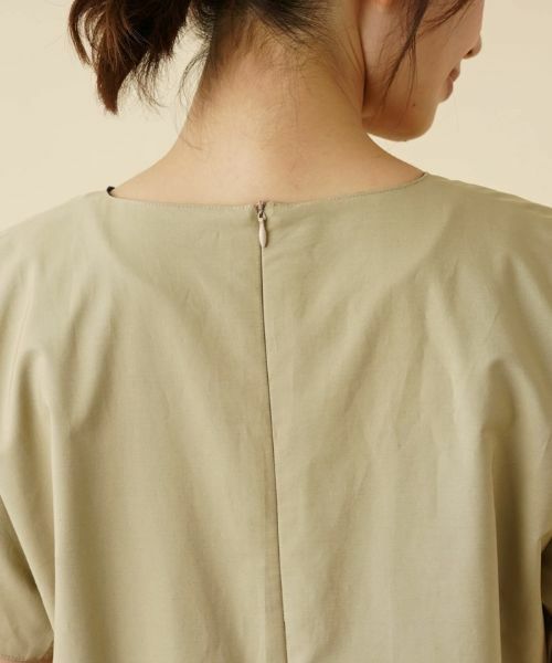 Leilian / レリアン ドレス | プリント切替キーネックワンピース | 詳細8