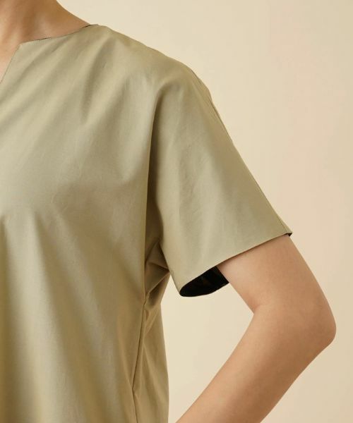 Leilian / レリアン ドレス | プリント切替キーネックワンピース | 詳細9