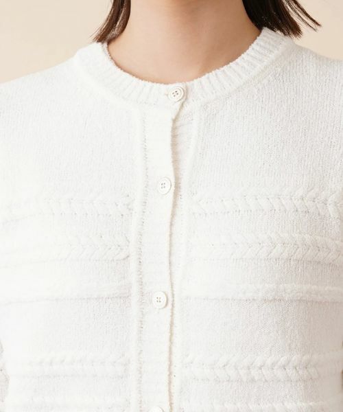 Leilian / レリアン カーディガン・ボレロ | ケーブルボーダーカーディガン | 詳細10