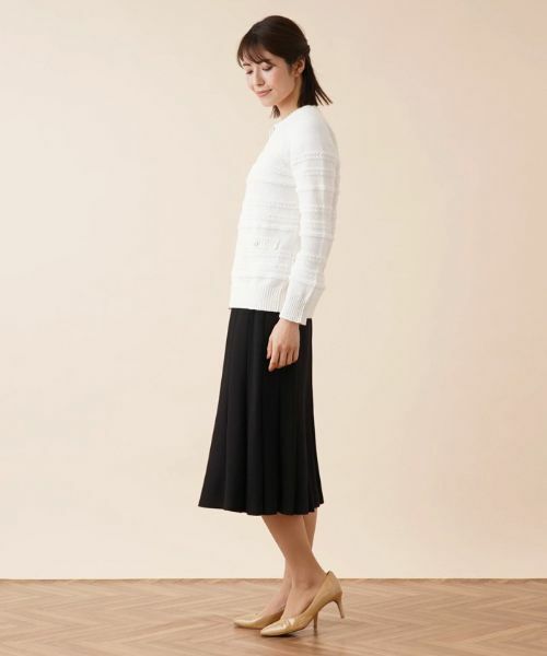 Leilian / レリアン カーディガン・ボレロ | ケーブルボーダーカーディガン | 詳細5