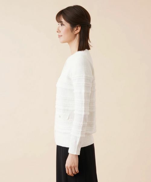 Leilian / レリアン カーディガン・ボレロ | ケーブルボーダーカーディガン | 詳細8