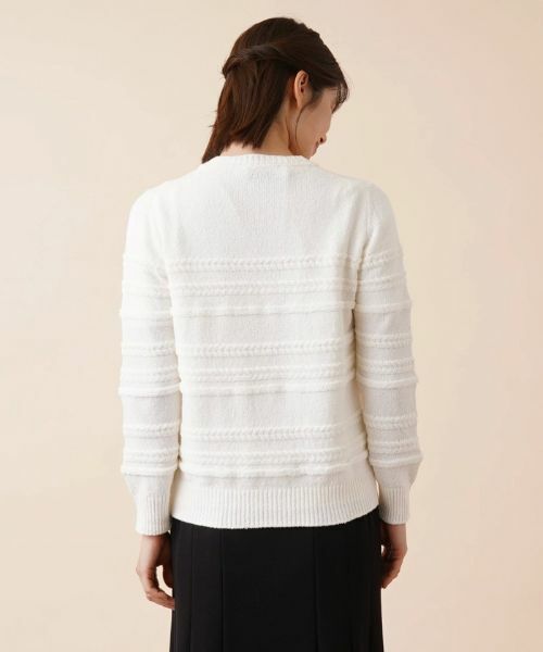 Leilian / レリアン カーディガン・ボレロ | ケーブルボーダーカーディガン | 詳細9