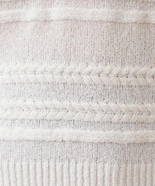 Leilian / レリアン ニット・セーター | ケーブルボーダークルーネックニット | 詳細14