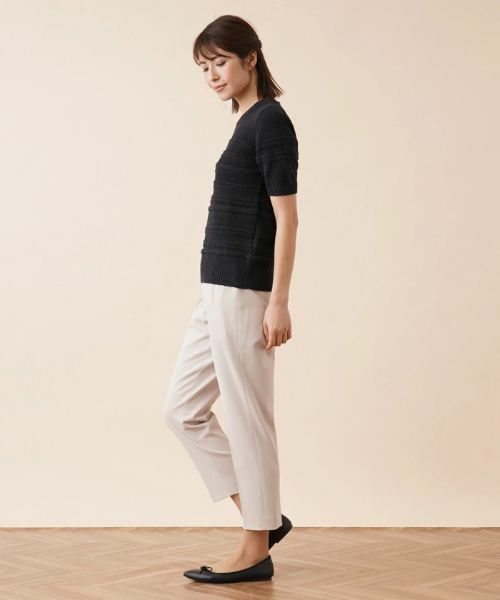 Leilian / レリアン ニット・セーター | ケーブルボーダークルーネックニット | 詳細2