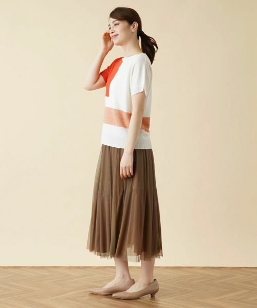 Leilian / レリアン ニット・セーター | カラーブロッククルーネックニット【HAND】 | 詳細2