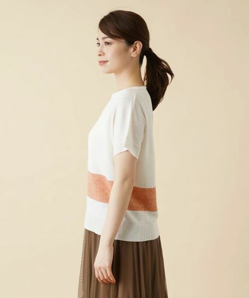 Leilian / レリアン ニット・セーター | カラーブロッククルーネックニット【HAND】 | 詳細5
