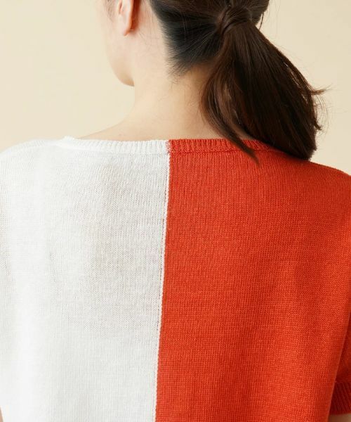 Leilian / レリアン ニット・セーター | カラーブロッククルーネックニット【HAND】 | 詳細8