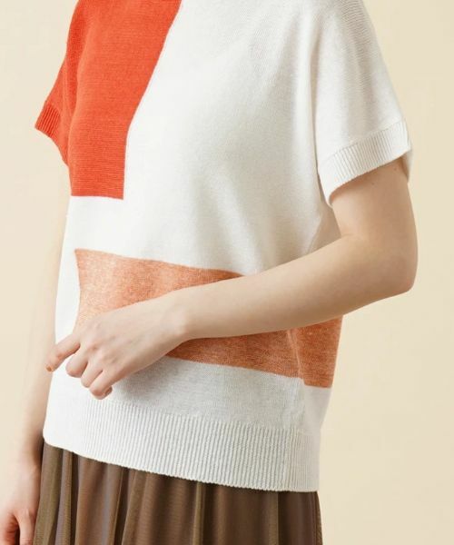 Leilian / レリアン ニット・セーター | カラーブロッククルーネックニット【HAND】 | 詳細9