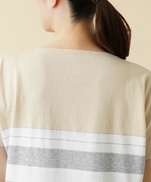 Leilian / レリアン ニット・セーター | ラメボーダー切替クルーネックニット【HAND】 | 詳細8