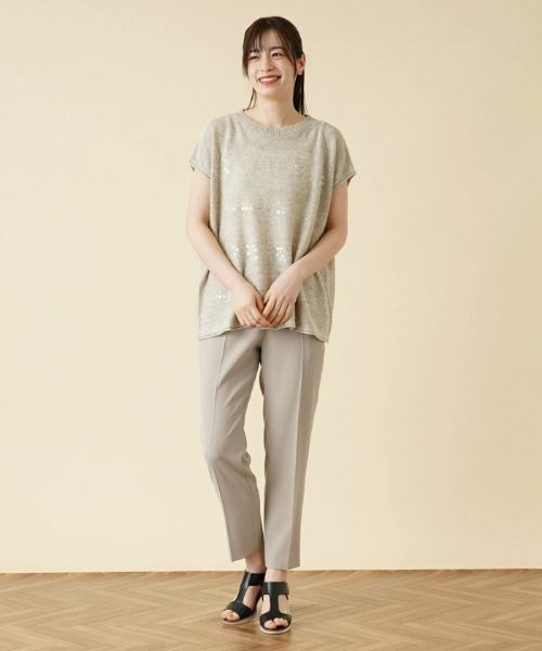 Leilian / レリアン ニット・セーター | スパンコールフレンチスリーブニット【BIANCA LANCIA】 | 詳細1