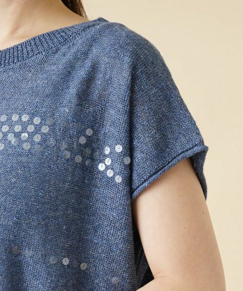 Leilian / レリアン ニット・セーター | スパンコールフレンチスリーブニット【BIANCA LANCIA】 | 詳細12