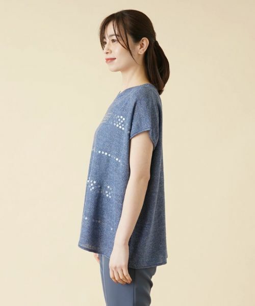 Leilian / レリアン ニット・セーター | スパンコールフレンチスリーブニット【BIANCA LANCIA】 | 詳細8