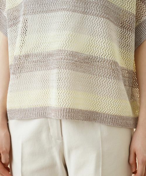 Leilian / レリアン ニット・セーター | ボーダードルマンメッシュニット【LE TRICOT PERUGIA】 | 詳細10