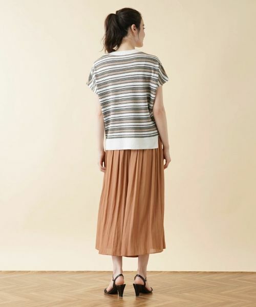 Leilian / レリアン ニット・セーター | マルチボーダーフレンチスリーブニット【LE TRICOT PERUGIA】 | 詳細3