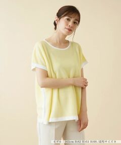 Leilian / レリアン ニット・セーター | フレンチスリーブバイカラーニット