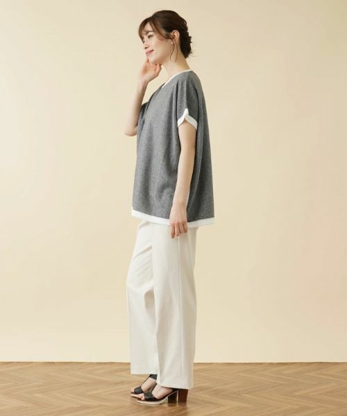 Leilian / レリアン ニット・セーター | フレンチスリーブバイカラーニット | 詳細16