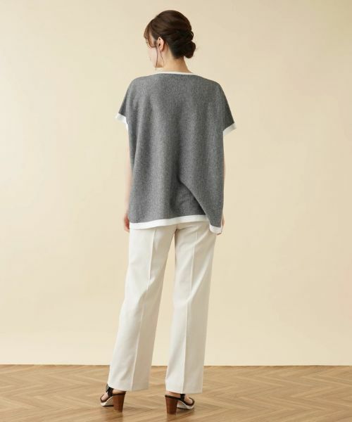 Leilian / レリアン ニット・セーター | フレンチスリーブバイカラーニット | 詳細17