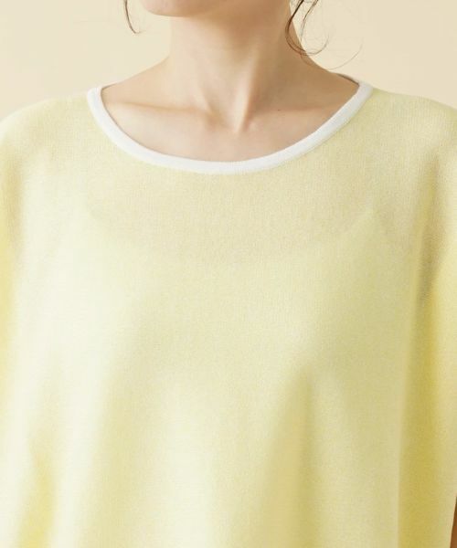 Leilian / レリアン フレンチスリーブバイカラーニット セール】 フレンチスリーブバイカラーニット （ニット・セーター