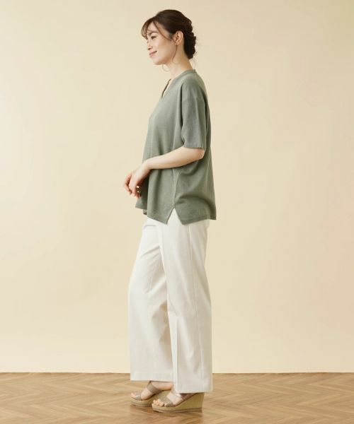 Leilian / レリアン ニット・セーター | Vネック半袖ニットプルオーバー【LE TRICOT PERUGIA】 | 詳細13