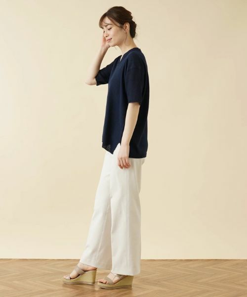 Leilian / レリアン ニット・セーター | Vネック半袖ニットプルオーバー【LE TRICOT PERUGIA】 | 詳細16