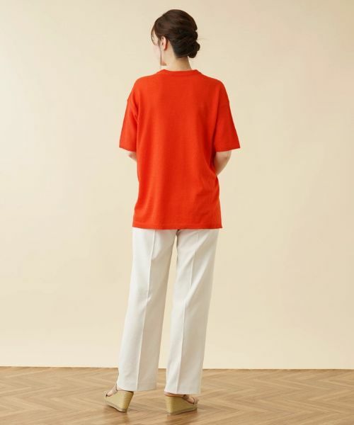 Leilian / レリアン ニット・セーター | Vネック半袖ニットプルオーバー【LE TRICOT PERUGIA】 | 詳細3