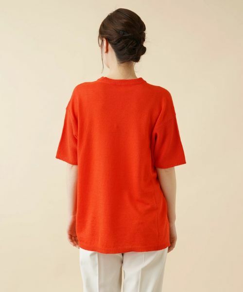 Leilian / レリアン ニット・セーター | Vネック半袖ニットプルオーバー【LE TRICOT PERUGIA】 | 詳細6