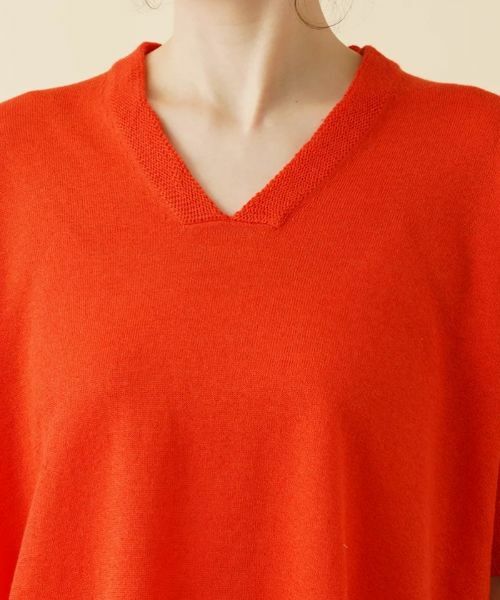 Leilian / レリアン ニット・セーター | Vネック半袖ニットプルオーバー【LE TRICOT PERUGIA】 | 詳細7
