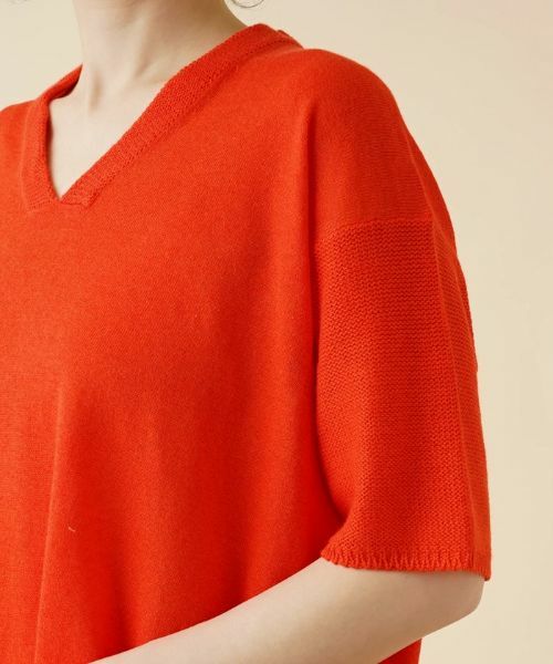 Leilian / レリアン ニット・セーター | Vネック半袖ニットプルオーバー【LE TRICOT PERUGIA】 | 詳細9