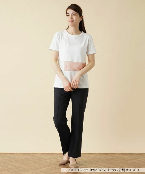 Leilian / レリアン Tシャツ | 配色切替Ｔシャツ【HAND】 | 詳細1