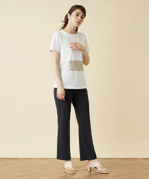 Leilian / レリアン Tシャツ | 配色切替Ｔシャツ【HAND】 | 詳細11