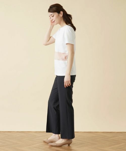 Leilian / レリアン Tシャツ | 配色切替Ｔシャツ【HAND】 | 詳細2