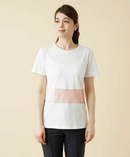 Leilian / レリアン Tシャツ | 配色切替Ｔシャツ【HAND】 | 詳細4