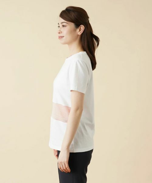 Leilian / レリアン Tシャツ | 配色切替Ｔシャツ【HAND】 | 詳細5