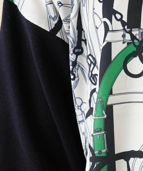 Leilian / レリアン ニット・セーター | ベルト柄異素材切替ニットプルオーバー | 詳細10