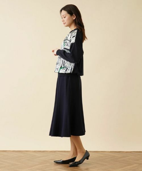 Leilian / レリアン ニット・セーター | ベルト柄異素材切替ニットプルオーバー | 詳細2