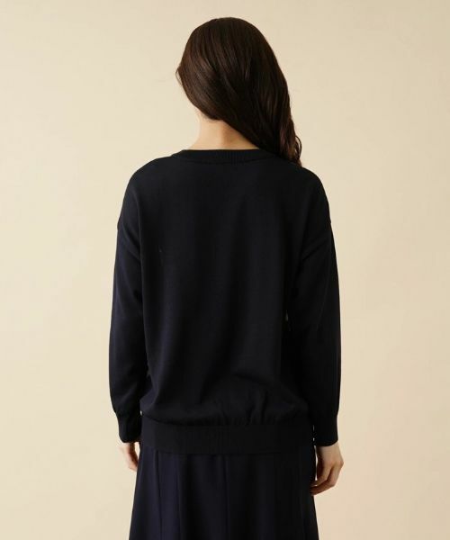 Leilian / レリアン ニット・セーター | ベルト柄異素材切替ニットプルオーバー | 詳細6