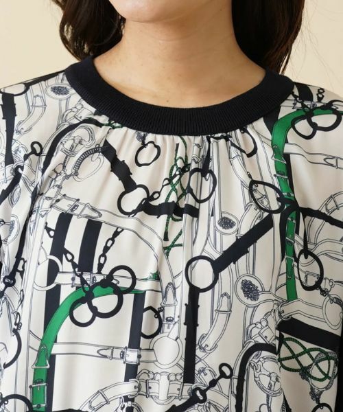 Leilian / レリアン ニット・セーター | ベルト柄異素材切替ニットプルオーバー | 詳細7