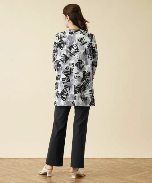 Leilian / レリアン シャツ・ブラウス | プリントチュニック丈ブラウス | 詳細13