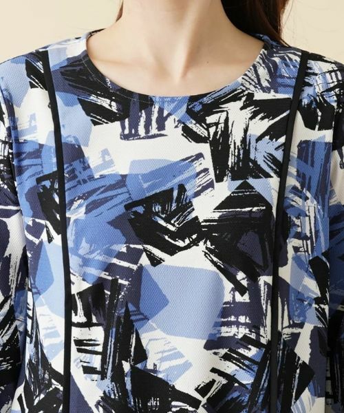 Leilian / レリアン シャツ・ブラウス | プリントチュニック丈ブラウス | 詳細7