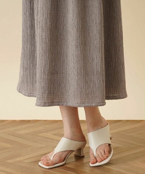 Leilian / レリアン ミニ・ひざ丈スカート | ギャザーロングスカート | 詳細11