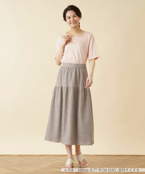 Leilian / レリアン ミニ・ひざ丈スカート | ギャザーロングスカート | 詳細4