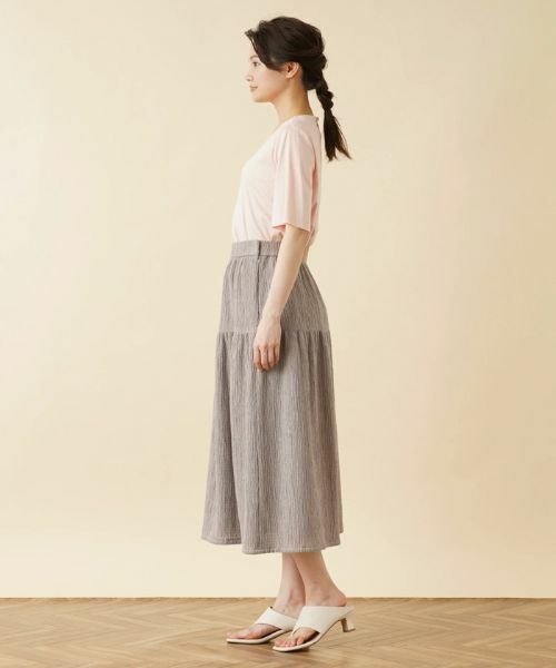 Leilian / レリアン ミニ・ひざ丈スカート | ギャザーロングスカート | 詳細5